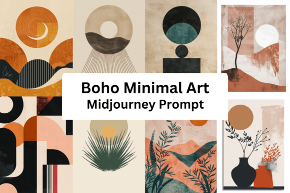 Download Ai Prompt for Boho Minimal Art - Boho Collection