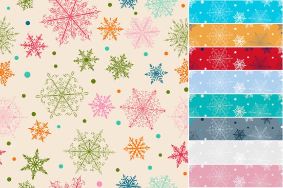 Download Seamless Patterns of Snowflakes - Premium Resources