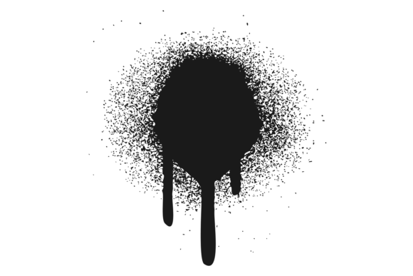 Download Grungy Ink Liquid Spray Spot. Black Spla - Liquid Collection