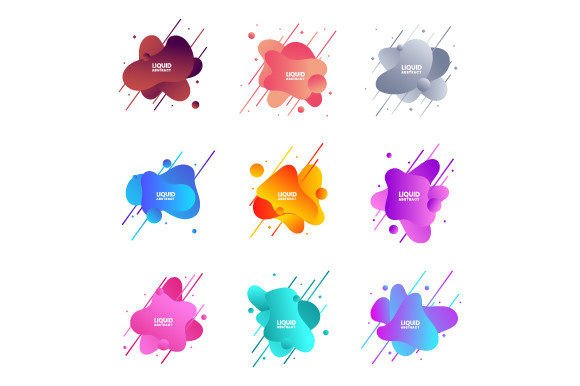Download Abstract Liquid Shapes Modern Graphic - Modern Collection