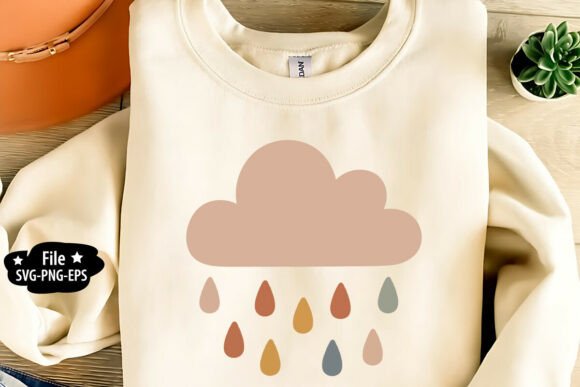 Download Boho Cloud Rain SVG PNG - Boho Collection