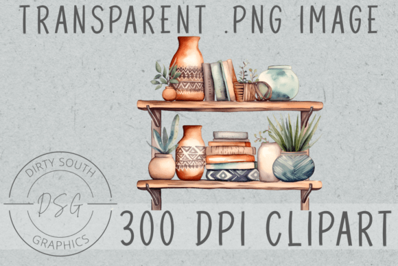 Download Watercolor Boho Decor Shelf - Boho Collection